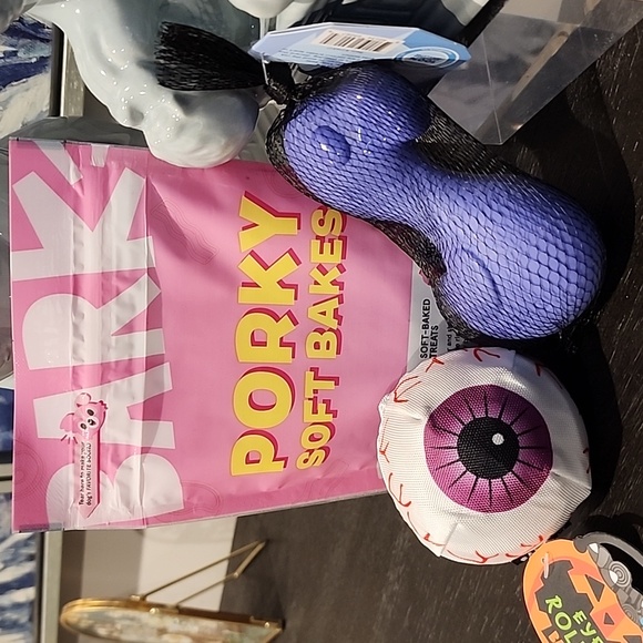 Barkbox Other - Barkbox bundle of Porky Soft Bakes Treats And 2 Super Chewer Toys